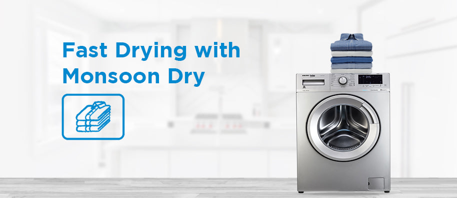 Ensure Faster Drying With Monsoon Dry Feature in Voltas Washing Machines