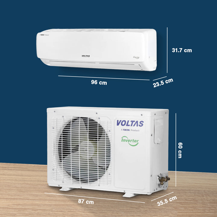 Voltas All Weather Inverter Split AC with Intelligent Heating AC, 2 Ton, 3 star - 243VH Vertis Elegant