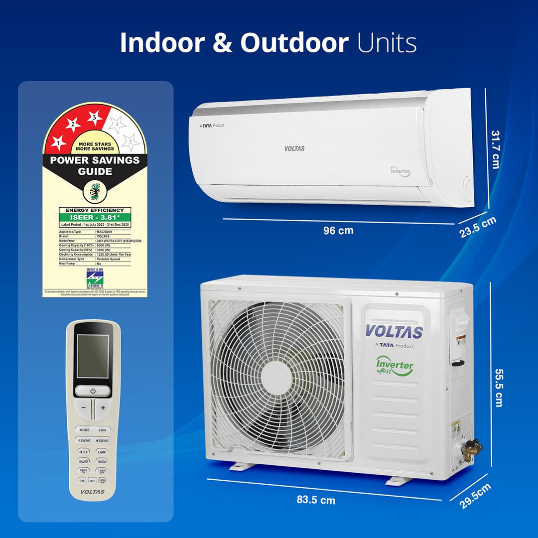 Voltas Adjustable Inverter Split AC, 2 Ton, 3 star - 243V Vectra Elite