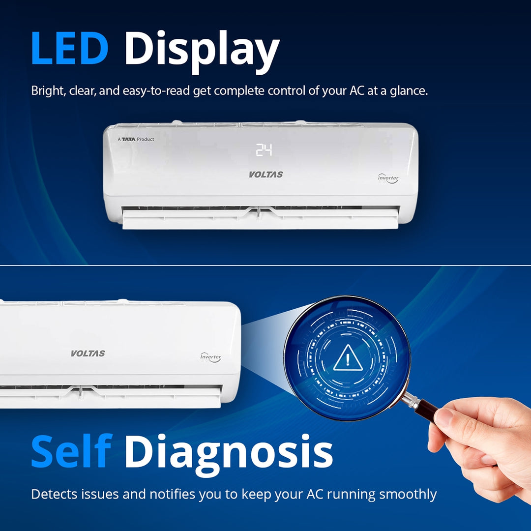 Voltas SmartAir Inverter AC, 1 Ton, 3 star - 123V Vertis Emerald
