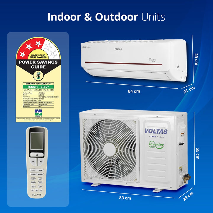 Voltas Fixed Speed Split AC, 1.5 Ton, 3 star - 183 Vectra Prism