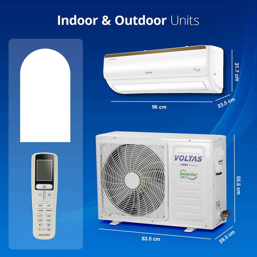 Voltas SmartAir Inverter AC, 1.5 Ton, 5 star - 185V Vertis Smart Elite Gold With IoT