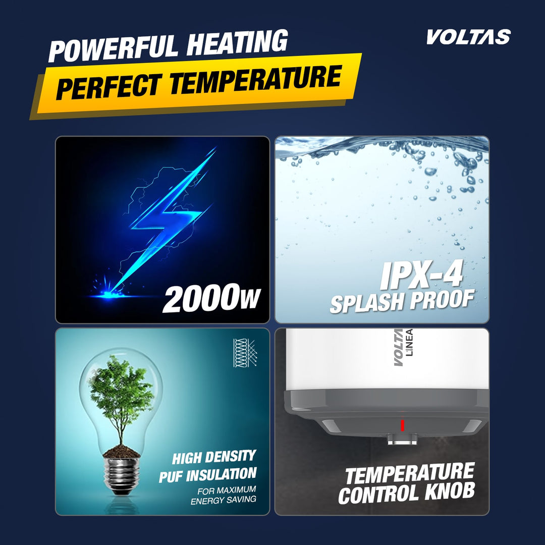 Voltas Linea 3 Star Water Heater - 25L (2000W)