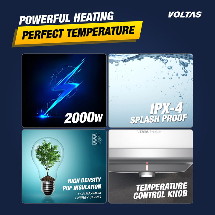 Voltas Aqua Prime 4 Star Water Heater - 15L (2000 W)