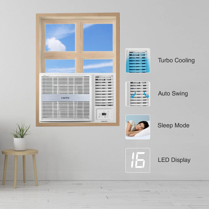 Voltas Adjustable Inverter AC, 1 Ton, 5 star - 125V Vertis Pearl