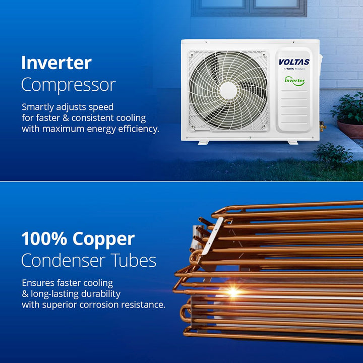 Voltas SmartAir Inverter AC, 1.5 Ton, 3 star - 183V Zephyr Gold