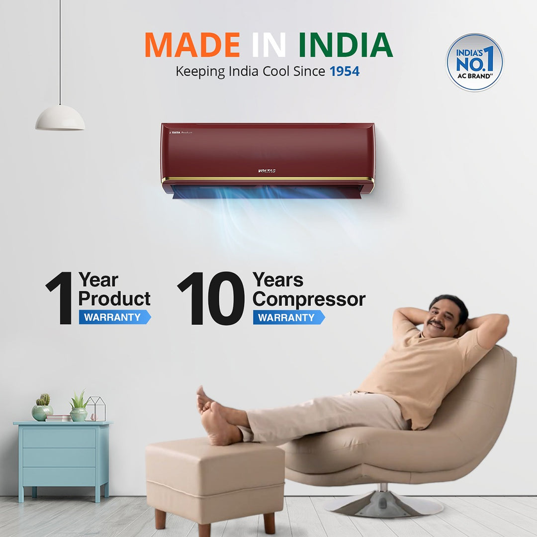Voltas SmartAir Inverter AC, 1.5 Ton, 3 star - 183V Zen Deep Wine
