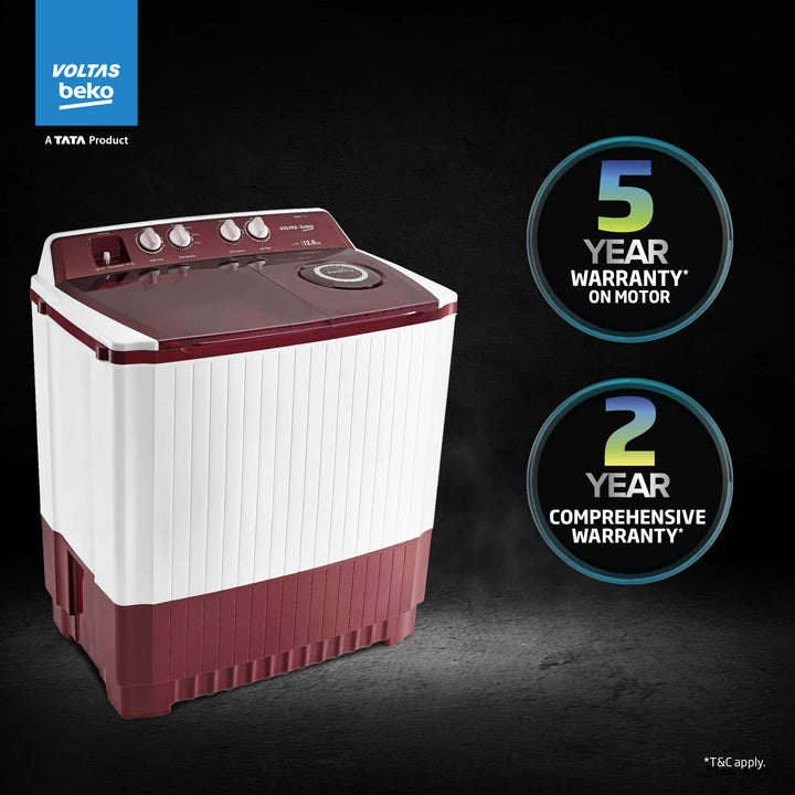 12KG, Transparent Lids, BEE 5 Star, Semi-Automatic Washing Machine