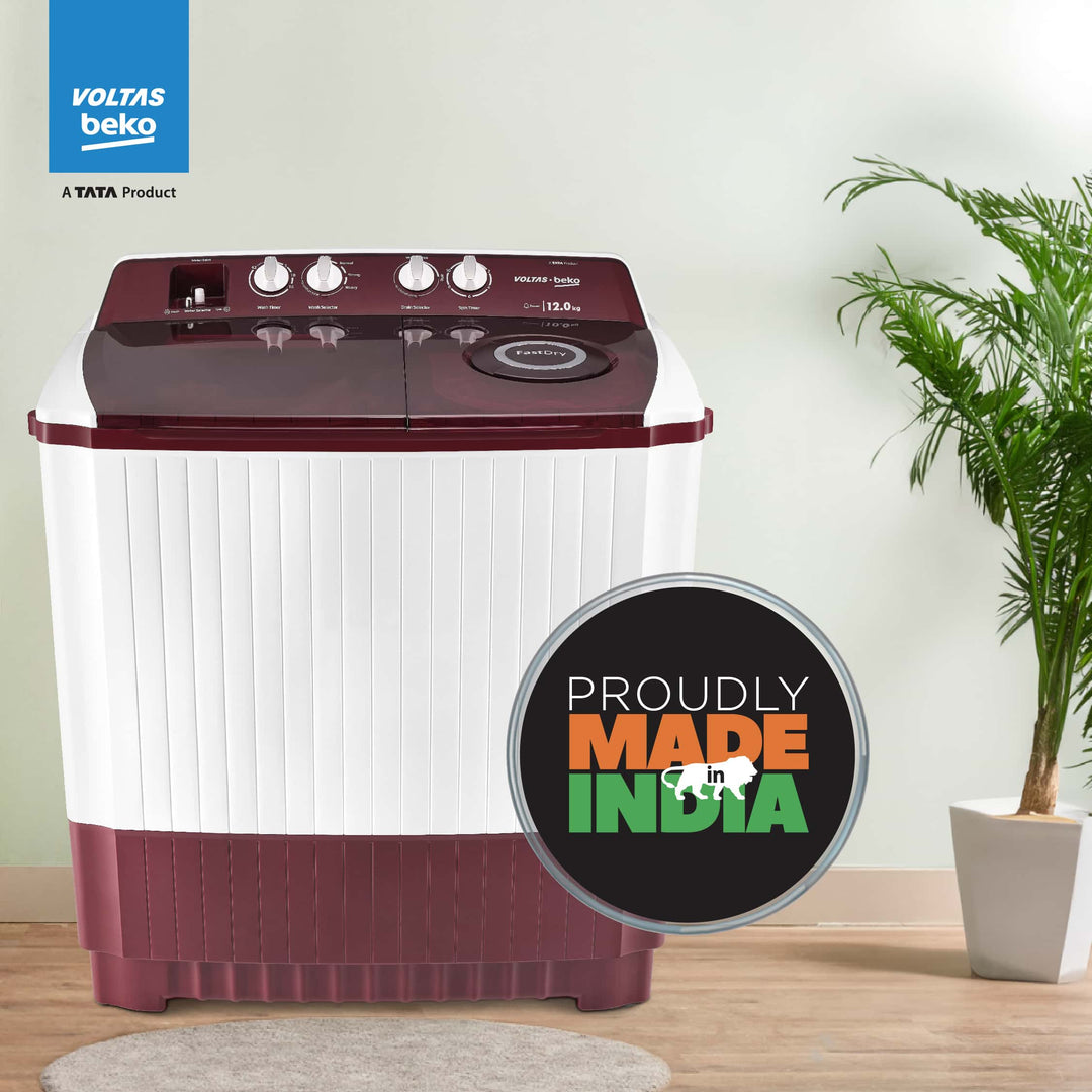 12KG, Transparent Lids, BEE 5 Star, Semi-Automatic Washing Machine