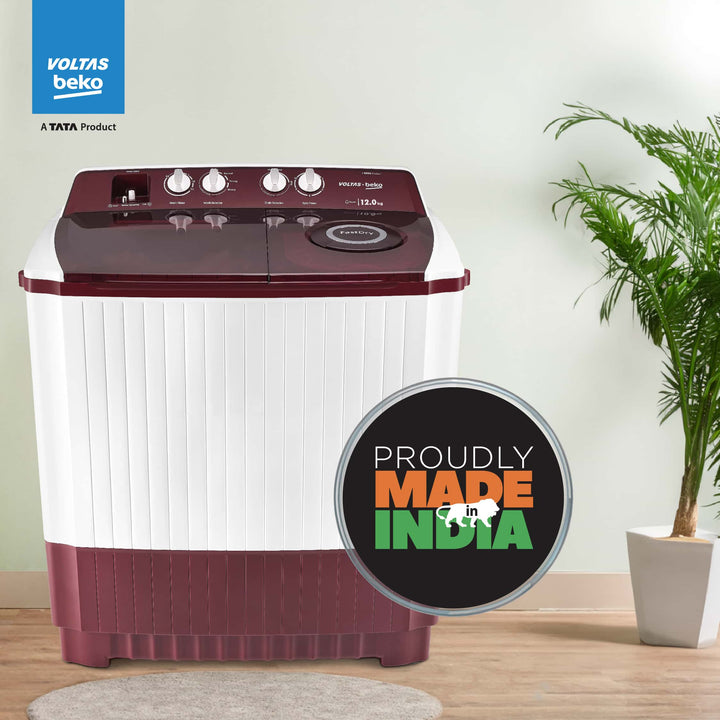 12KG, Transparent Lids, BEE 5 Star, Semi-Automatic Washing Machine