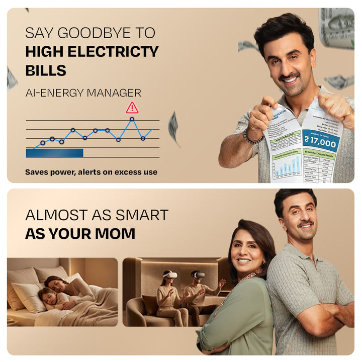 Voltas Split Air Conditioner, 1.5 Ton 3 Star - 183INV Vertis Leatherette AI Tan