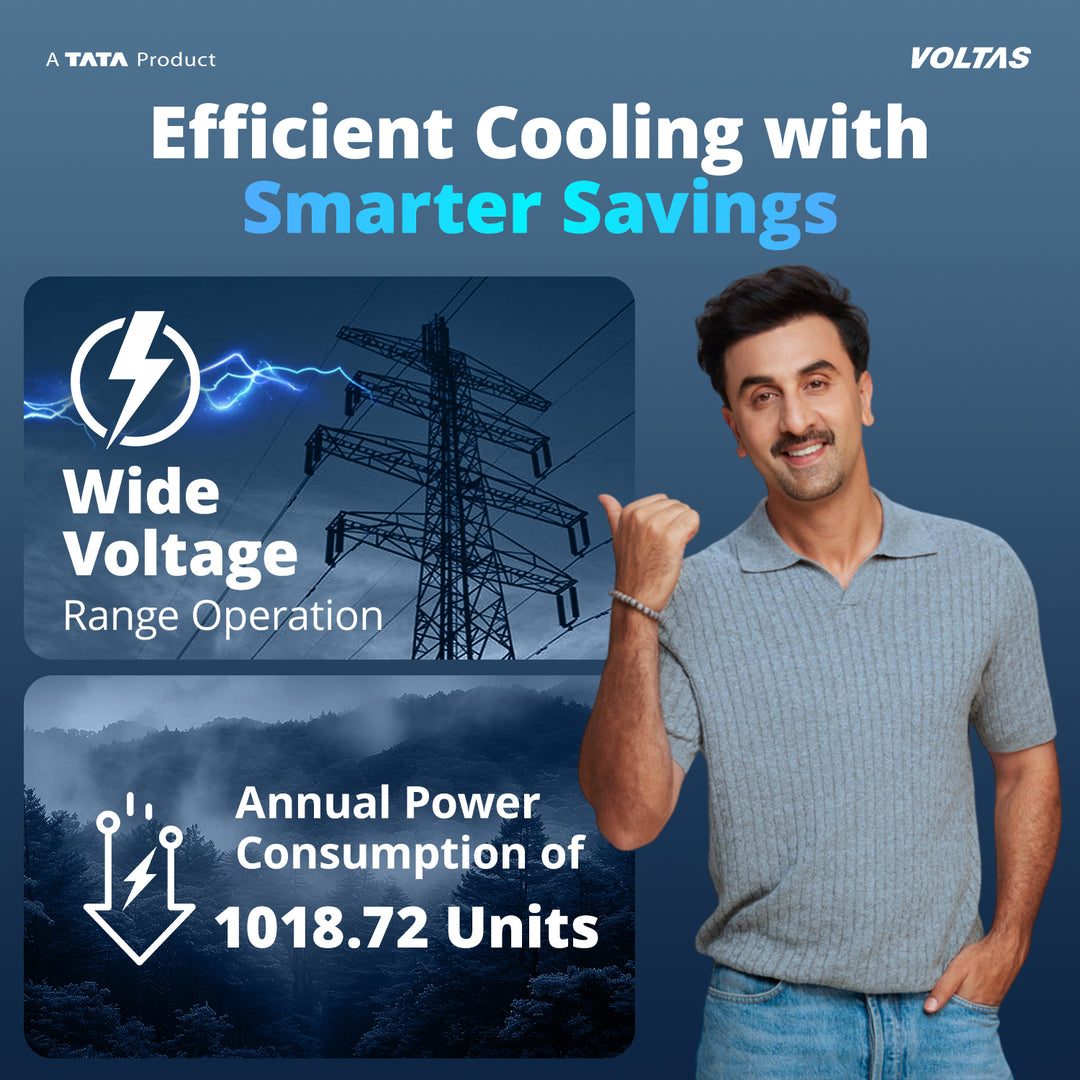 Voltas Split Air Conditioner, 1.5 Ton, 2 Star - 182FS Prism Floral