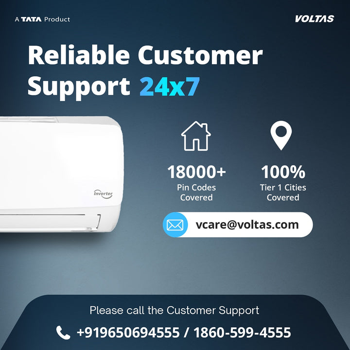 Voltas Split Air Conditioner, 1 Ton, 3 Star - 123INV Vectra Elegant