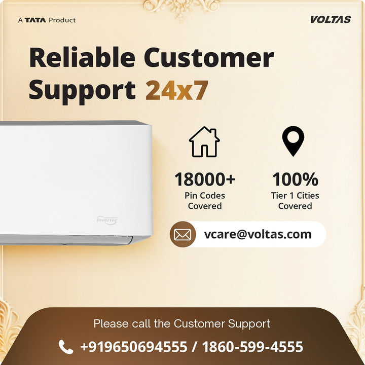 Voltas Split Air Conditioner, 1.5 Ton, 3 Star - 183INV Venus Luxe