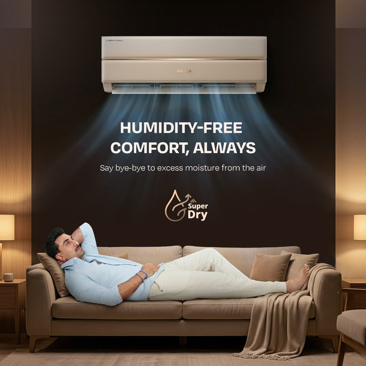 Voltas Split Air Conditioner, 1.5 Ton 3 Star - 183INV Vertis Leatherette AI Beige