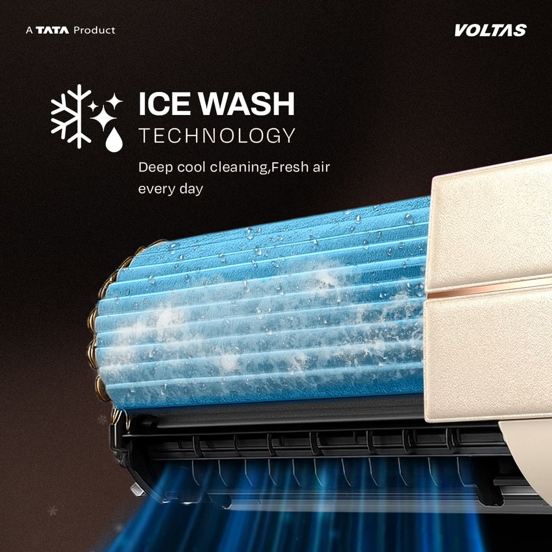 Voltas Split Air Conditioner, 1.5 Ton 3 Star - 183INV Vertis Leatherette AI Beige