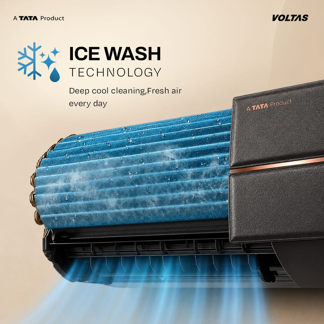 Voltas Split Air Conditioner, 1.5 Ton 3 Star - 183INV Vertis Leatherette AI Tan