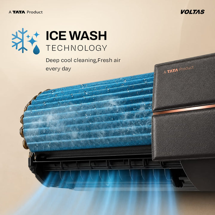 Voltas Split Air Conditioner, 1.5 Ton 3 Star - 183INV Vertis Leatherette AI Tan