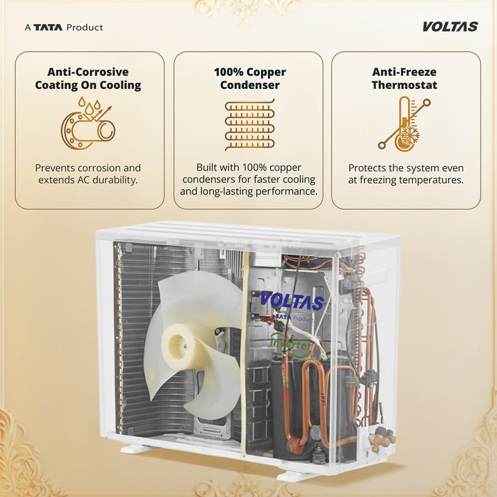 Voltas Split Air Conditioner, 1.5 Ton, 3 Star - 183INV Venus Luxe