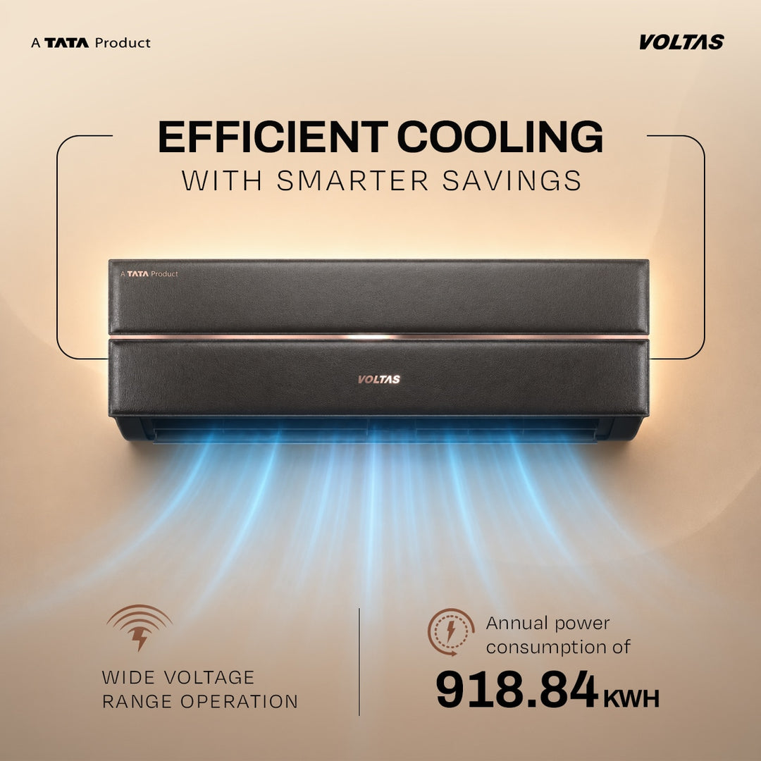Voltas Split Air Conditioner, 1.5 Ton 3 Star - 183INV Vertis Leatherette AI Tan