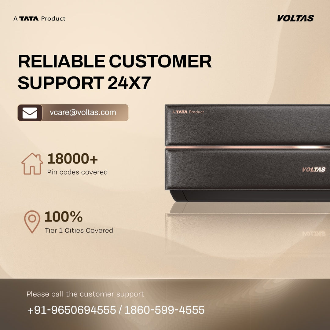 Voltas Split Air Conditioner, 1.5 Ton 3 Star - 183INV Vertis Leatherette AI Tan