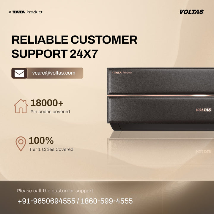 Voltas Split Air Conditioner, 1.5 Ton 3 Star - 183INV Vertis Leatherette AI Tan