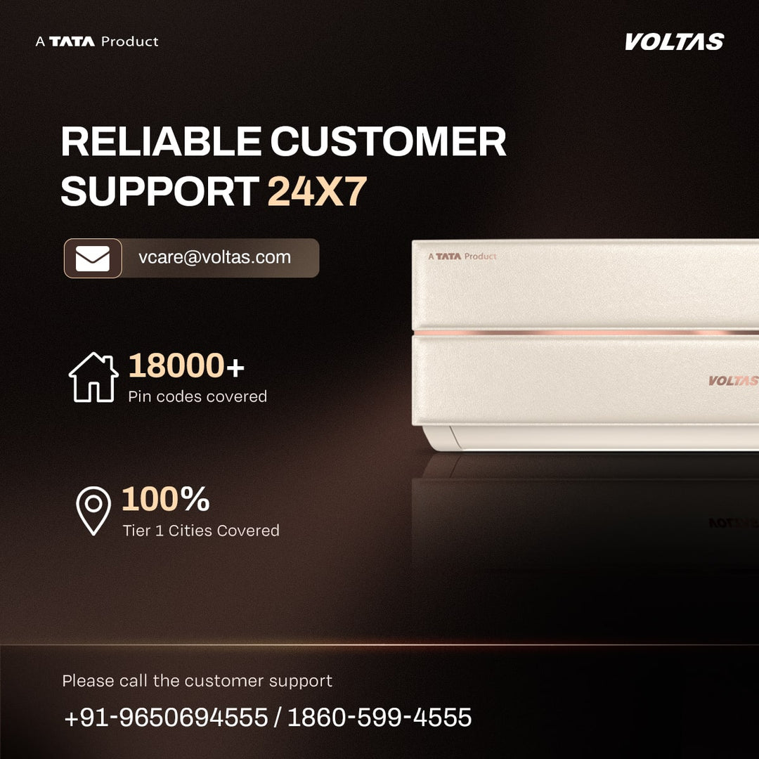 Voltas Split Air Conditioner, 1.5 Ton 3 Star - 183INV Vertis Leatherette AI Beige