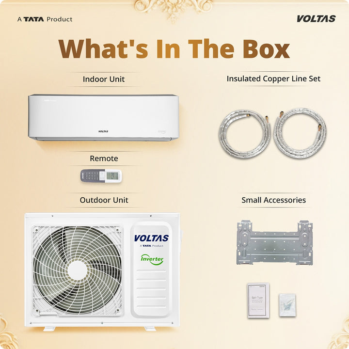 Voltas Split Air Conditioner, 1.5 Ton, 3 Star - 183INV Venus Luxe