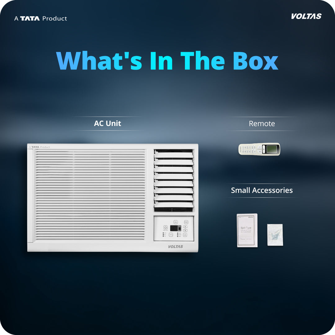 Voltas Window Air Conditioner, 1 Ton 2 Star - 122FS Platina-1