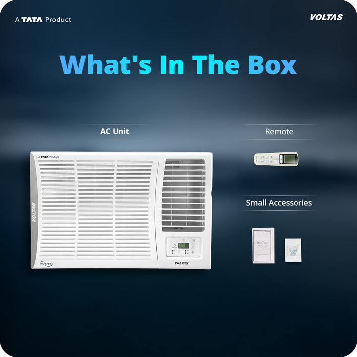 Voltas Window Air Conditioner, 1.5 Ton 3 Star - 183INV Elite