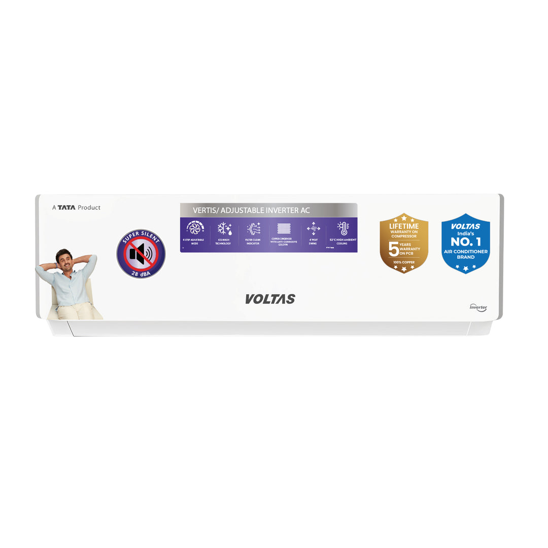 Voltas Split Air Conditioner, 1.5 Ton, 3 Star - 183INV Vertis Plush