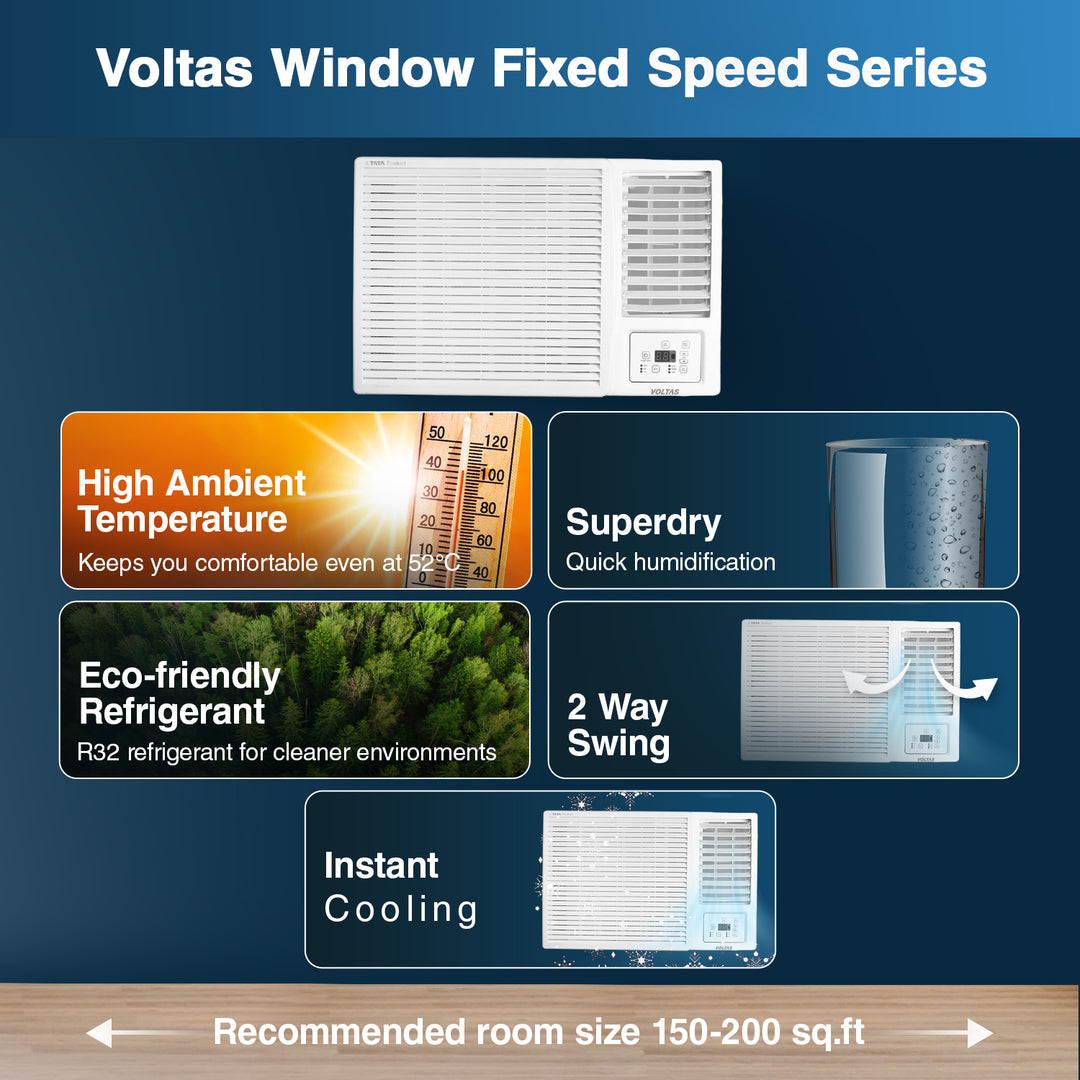 Voltas Fixed Speed Window AC, 2 Ton, 2 star - 242 Vectra Plus