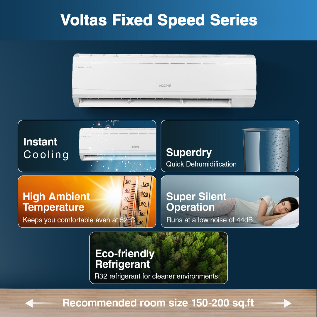 Voltas Fixed Speed Split AC, 2 Ton, 3 star - 243 Vectra Plus