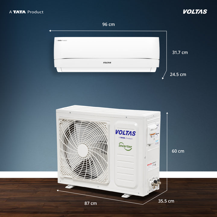Voltas Split Air Conditioner, 2 Ton 3 Star -  243INVHC Vectra Zenith