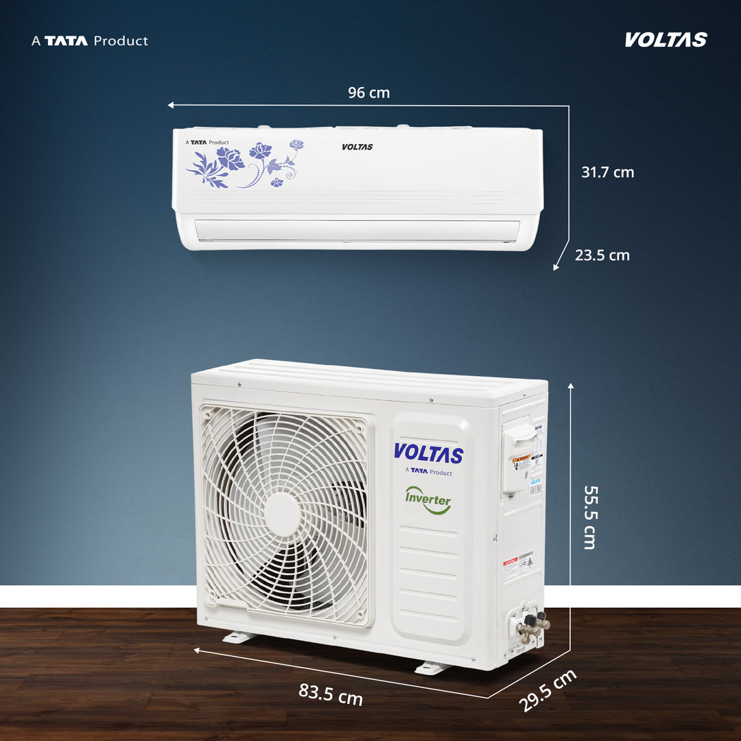 Voltas Split Air Conditioner, 1.5 Ton, 2 Star - 182FS Prism Floral
