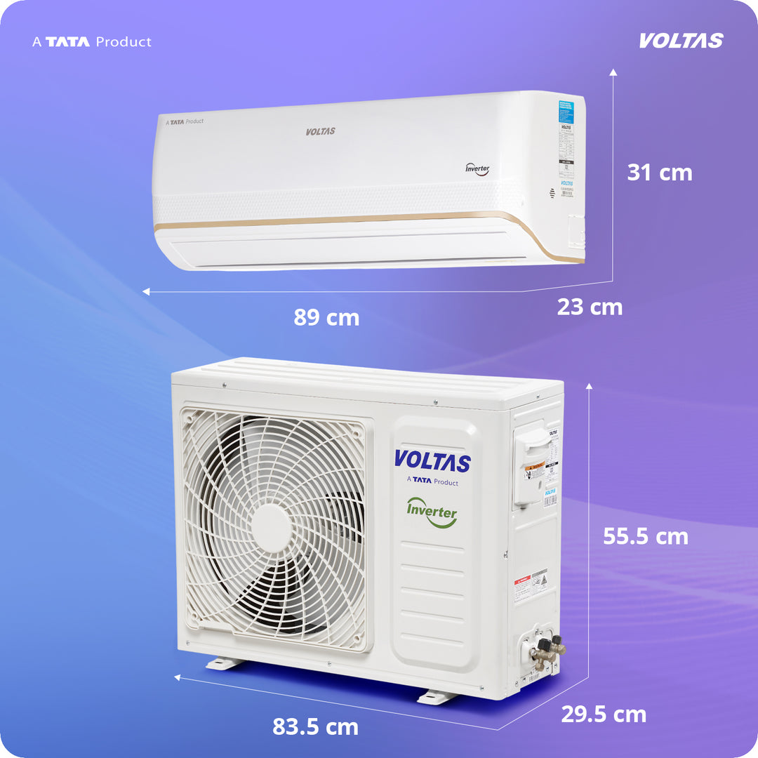 Voltas Split Air Conditioner, 1.5 Ton 3 Star - 183INV Vertis Zephyr Gold-1