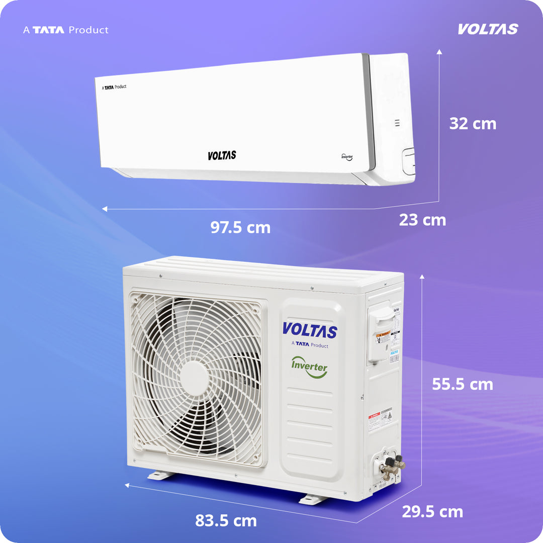Voltas Split Air Conditioner, 1.5 Ton, 3 Star - 183INV Vertis Plush