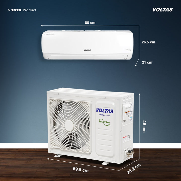 Voltas Split Air Conditioner, 1 Ton, 3 Star - 123INV Vectra Elegant