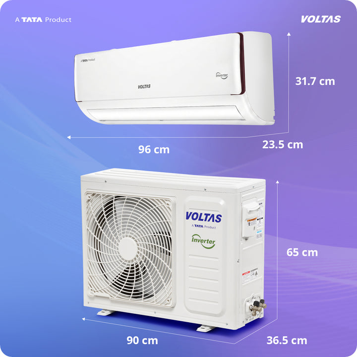 Voltas Split Air Conditioner, 1.5 Ton, 5 Star - 185INV Vertis Eden