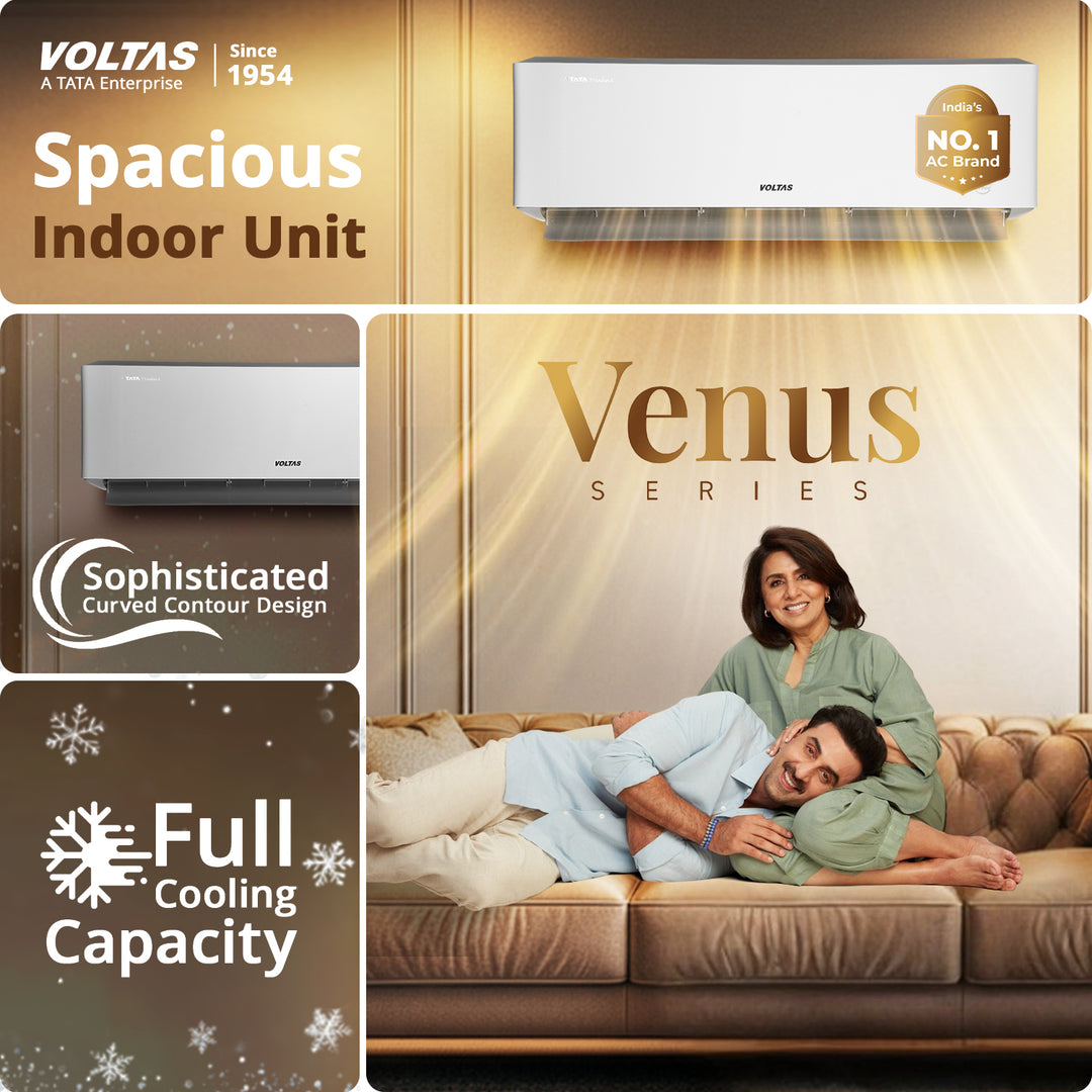 Voltas Split Air Conditioner, 1.5 Ton, 3 Star - 183FS Venus Luxe