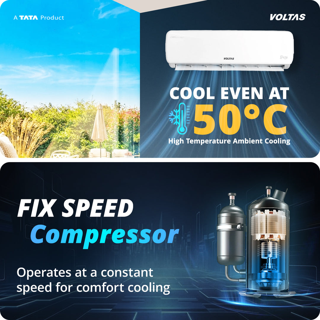 Voltas Split Air Conditioner, 1.5 Ton, 3 Star - 183FS Prism