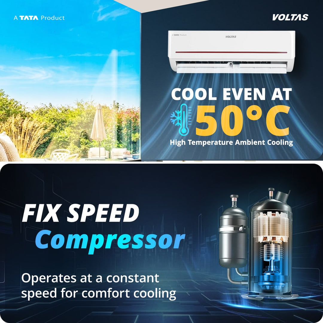 Voltas Split Air Conditioner, 1.5 Ton, 2 Star - 182FS Prism