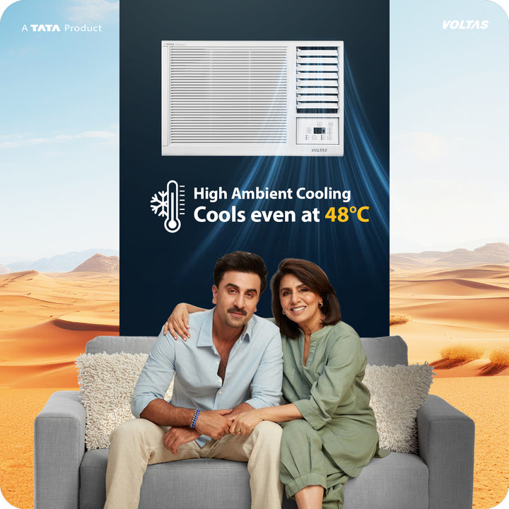 Voltas Window Air Conditioner, 1 Ton 2 Star - 122FS Platina-1