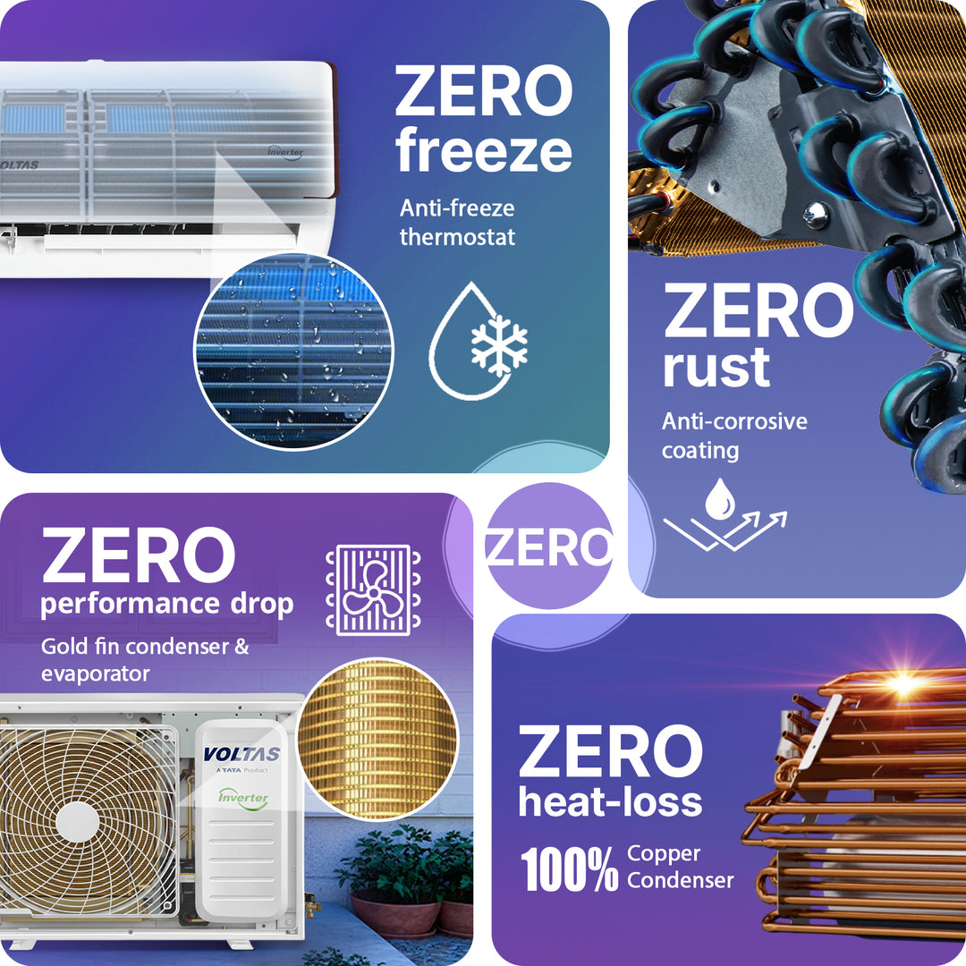 Voltas Split Air Conditioner, 1.5 Ton, 5 Star - 185INV Vertis Eden