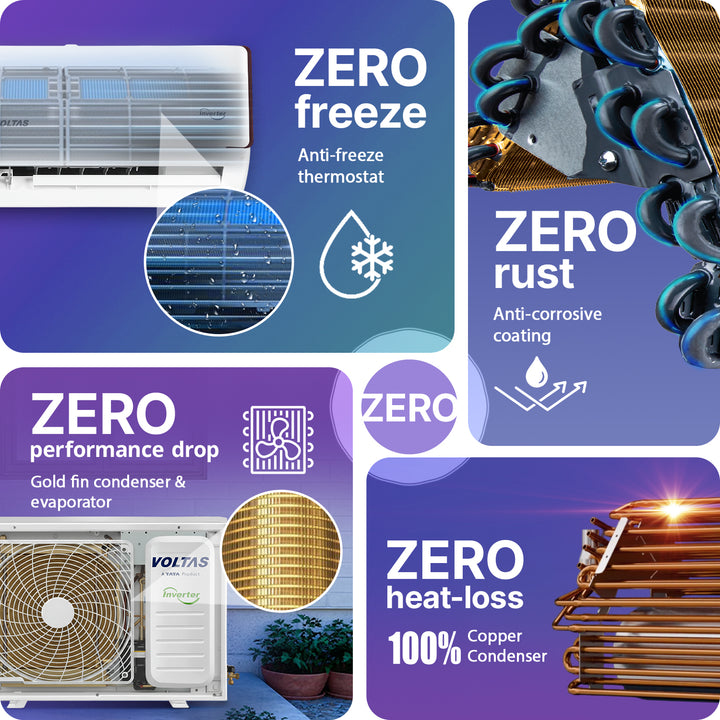 Voltas Split Air Conditioner, 1.5 Ton, 5 Star - 185INV Vertis Eden