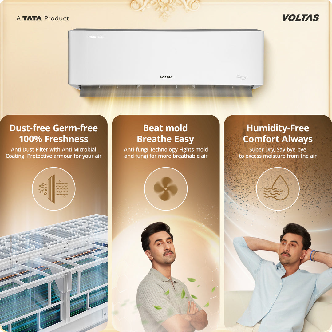 Voltas Split Air Conditioner, 1.5 Ton, 3 Star - 183FS Venus Luxe