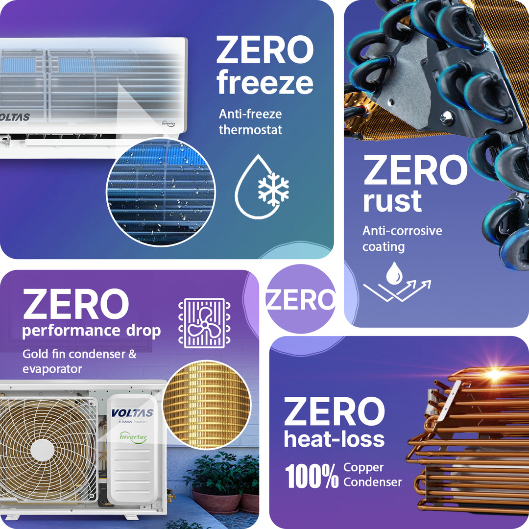 Voltas Split Air Conditioner, 1.5 Ton, 3 Star - 183INV Vertis Plush