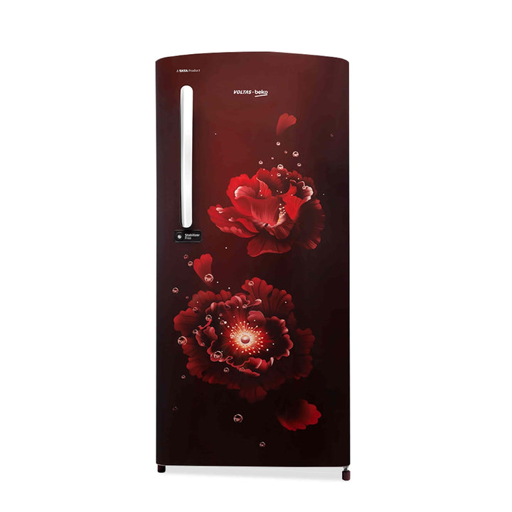 Voltas Beko 185 L, 5 Star, Single Door DC Refrigerator (Fairy Flower Wine)