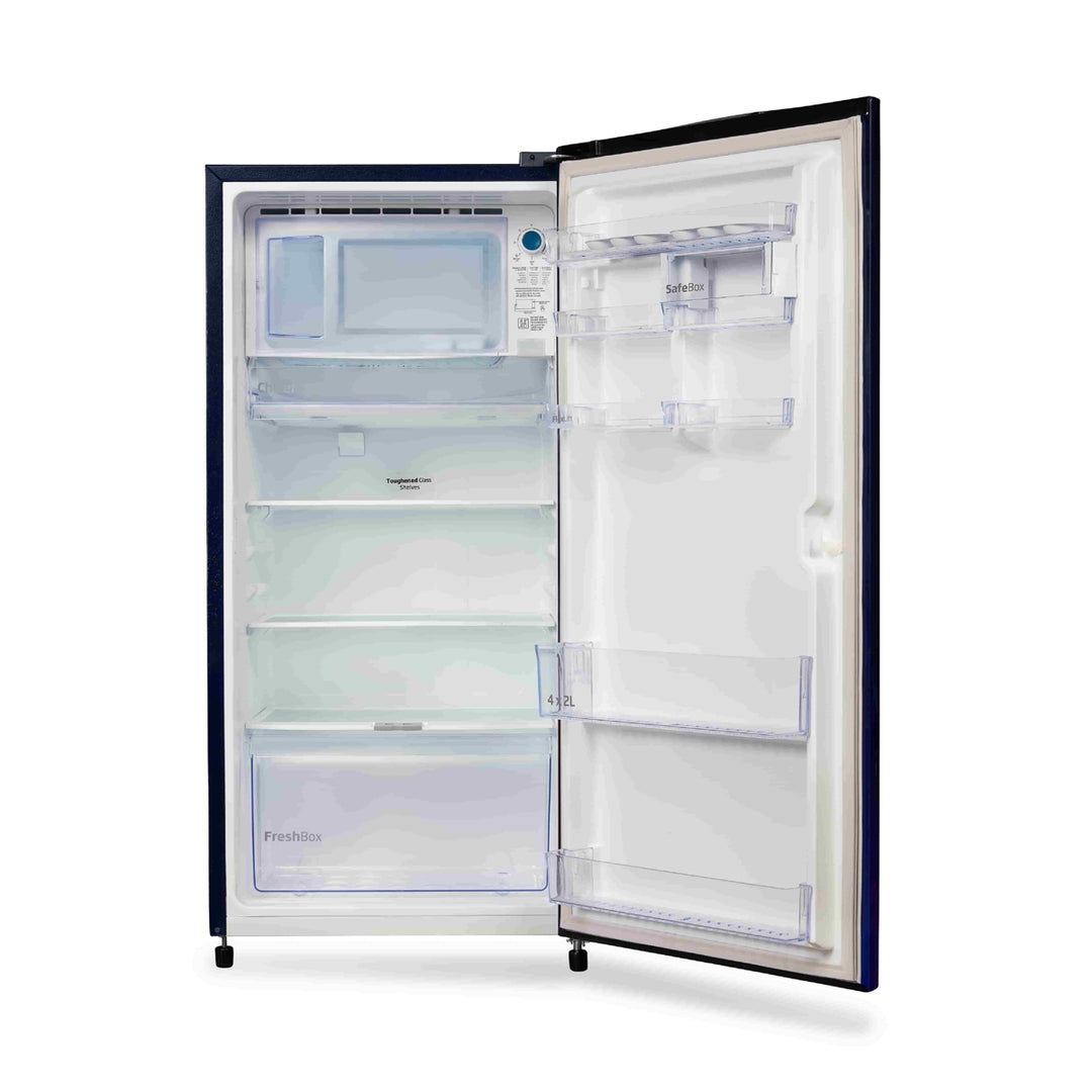 Voltas Beko 185 L, 4 Star, Single Door DC Refrigerator (Fairy Flower Blue)