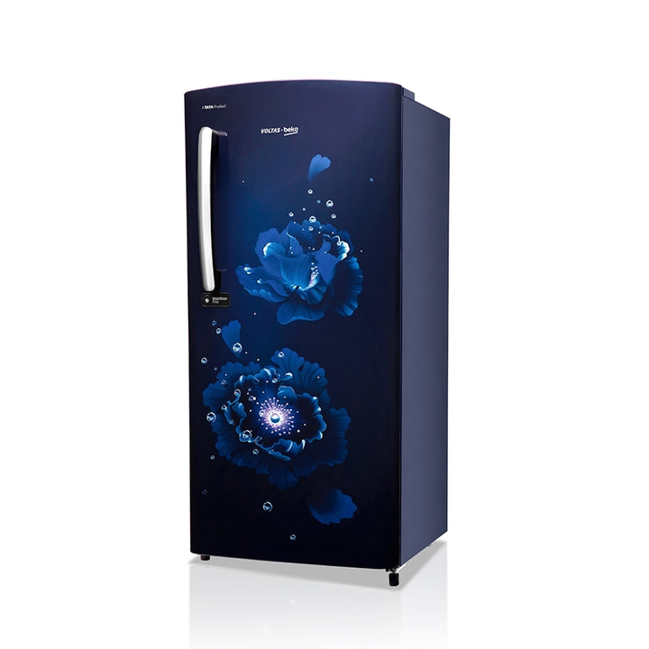 Voltas Beko 185 L, 3 Star, Single Door DC Refrigerator (Fairy Flower Blue)